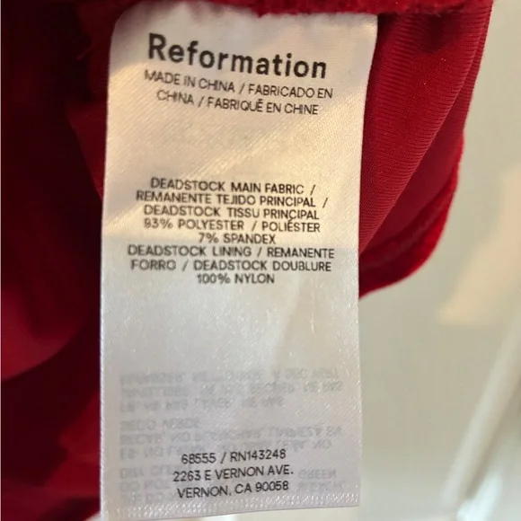 Reformation Amelia Knit Top Red - Size M - Picture 4 of 6